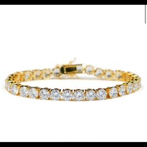 Gold tennis bracelet